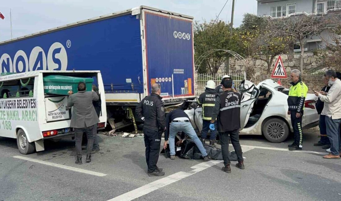 Hatay’da tırla çarpışan otomobilin sürücüsü yaşamını yitirdi. Hatay'ın Belen-İskenderun yolu İsume mevkisinde Alpaslan K.'nın kullandığı Fiat otomobil,