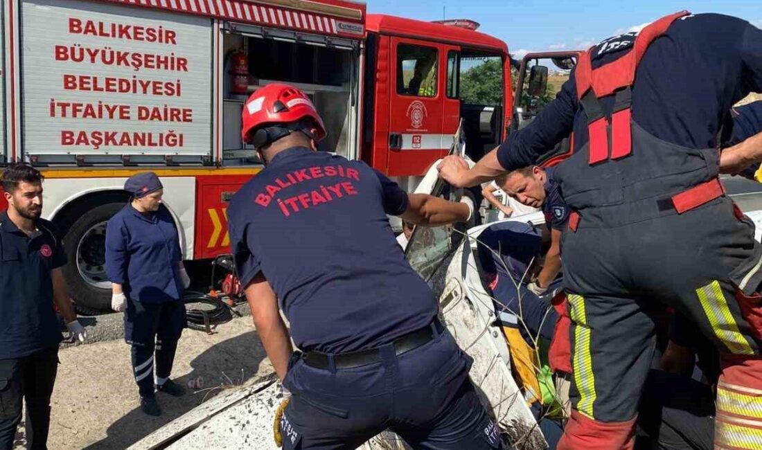 Balıkesir Edremit kara yolunda direksiyon kontrolünü kaybeden sürücünün 34 BRD