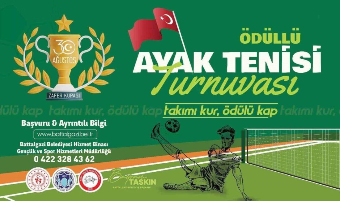 Battalgazi Belediyesi, 30 Ağustos Zafer Bayramı kapsamında ayak tenisi turnuvası