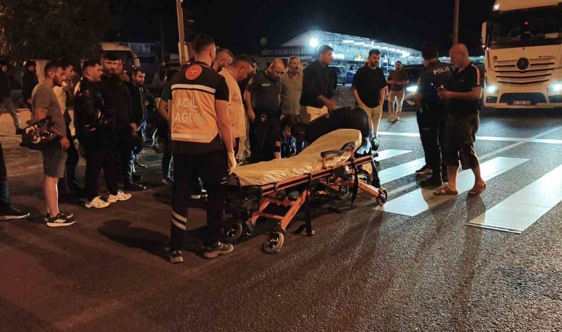 Düzce'de yola aniden çıkan A.B. isimli yayaya motosiklet çarptı. Olay,